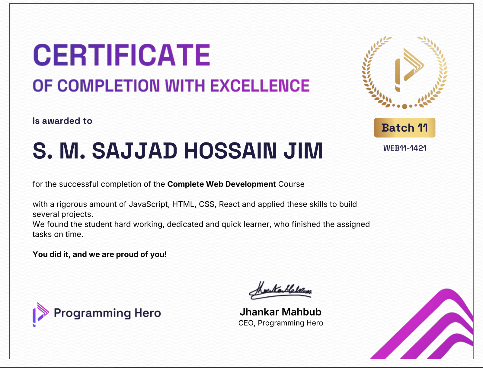 Complete Web Development Course with Excellence